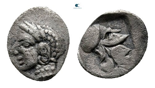 Mysia. Lampsakos circa 470-450 BC. 
Tetartemorion AR

5 mm., 0,12 g.



v...