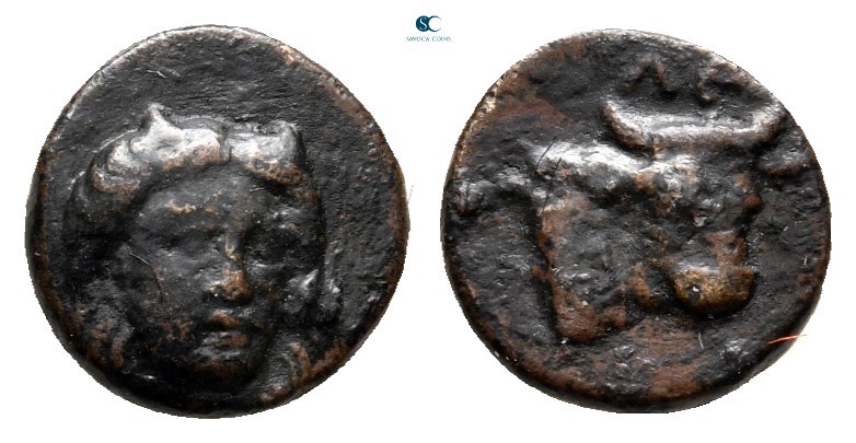 Aiolis. Larisa Phrikonis circa 400-300 BC. 
Bronze Æ

8 mm., 0,84 g.



v...