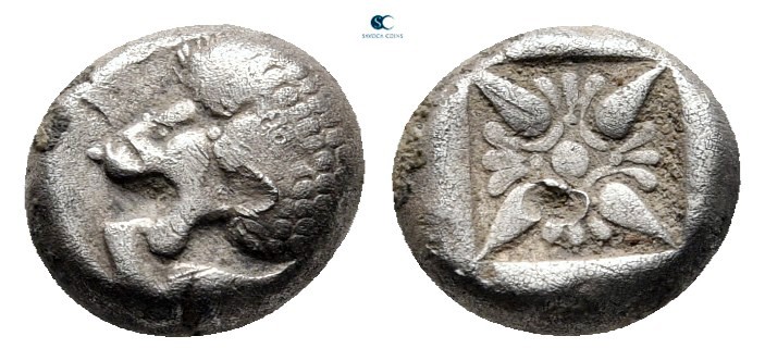 Ionia. Miletos circa 520-480 BC. 
Diobol AR

9 mm., 1,19 g.



very fine