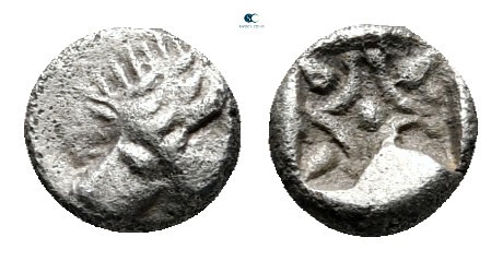 Ionia. Miletos circa 500-450 BC. 
Tetartemorion AR

5 mm., 0,24 g.



ver...