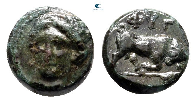 Ionia. Phygela circa 350-300 BC. 
Bronze Æ

7 mm., 0,60 g.



very fine