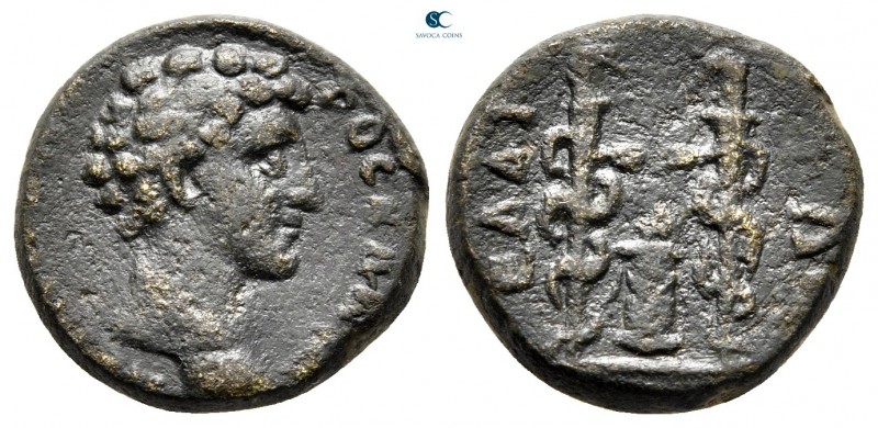 Aiolis. Elaia. Marcus Aurelius as Caesar AD 139-161. 
Bronze Æ

17 mm., 5,29 ...