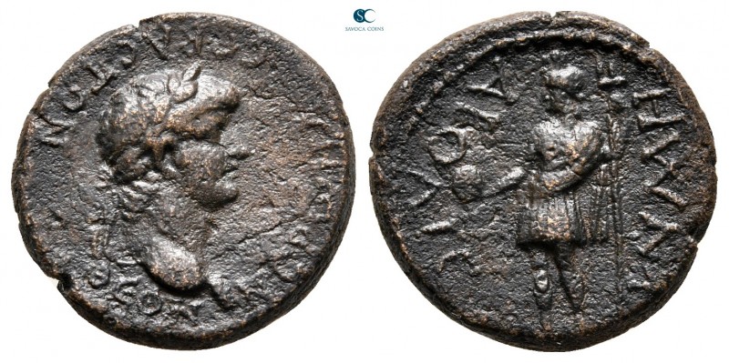 Aiolis. Kyme. Nero AD 54-68. 
Bronze Æ

18 mm., 4,85 g.



very fine