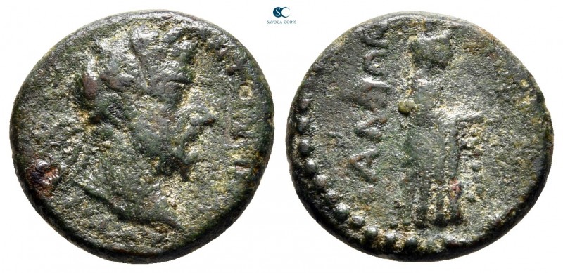 Islands off Ionia. Samos. Marcus Aurelius AD 161-180. 
Bronze Æ

18 mm., 3,44...