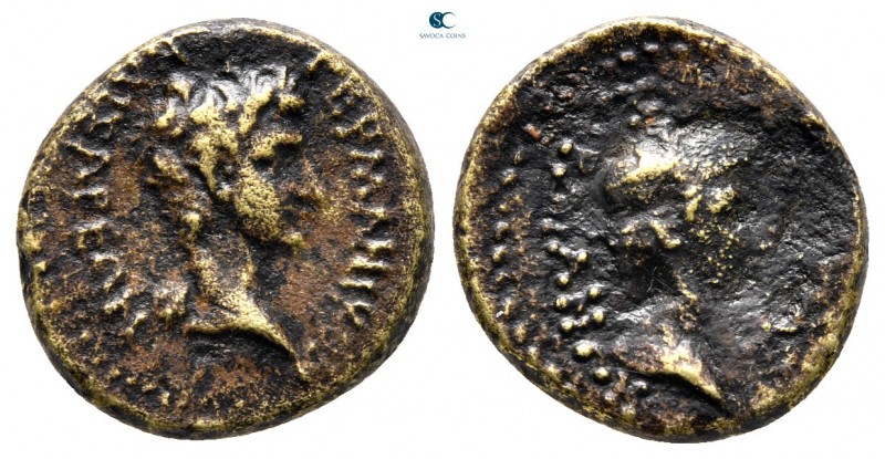 Lydia. Sardeis. Germanicus with Drusus 4 BC-AD 19. 
Bronze Æ

16 mm., 3,07 g....