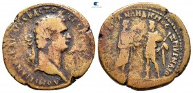 Lydia. Sardeis. Domitian AD 81-96. Homonoia issue with Smyrna. Bronze Æ
