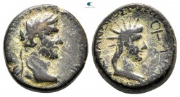 Lydia. Tripolis. Tiberius AD 14-37. Bronze Æ