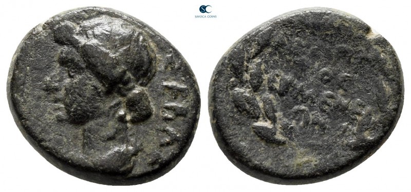 Phrygia. Eumeneia. Livia, wife of Augustus AD 14-29. 
Bronze Æ

19 mm., 5,49 ...