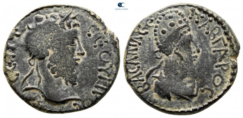 Mesopotamia. Edessa. Septimius Severus with Abgar VIII AD 193-211. 
Bronze Æ
...