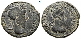 Mesopotamia. Edessa. Septimius Severus with Abgar VIII AD 193-211. Bronze Æ