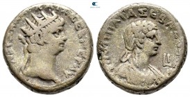 Egypt. Alexandria. Nero and Poppaea AD 54-68. Dated RY 10=AD 63/4. Tetradrachm BI