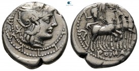 M. Acilius M. f. 130 BC. Rome. Denarius AR