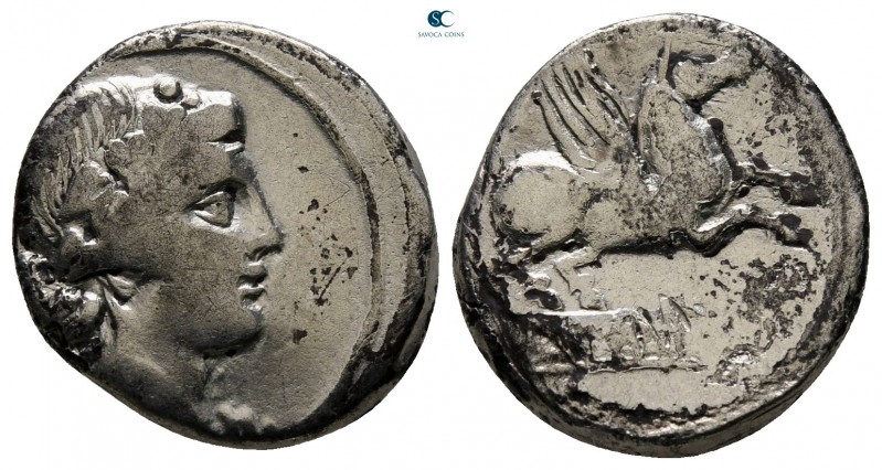 Q. Titius 90 BC. Rome
Fourreè Denarius

17 mm., 3,84 g.



nearly very fi...