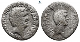 Marc Antony and Octavian 41 BC. M. Barbatius Pollio, quaestor pro praetore. Ephesos. Denarius AR