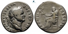 Vespasian AD 69-79. Rome. Denarius AR