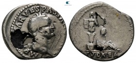 Vespasian AD 69-79. Rome. Fourreé Denarius Æ