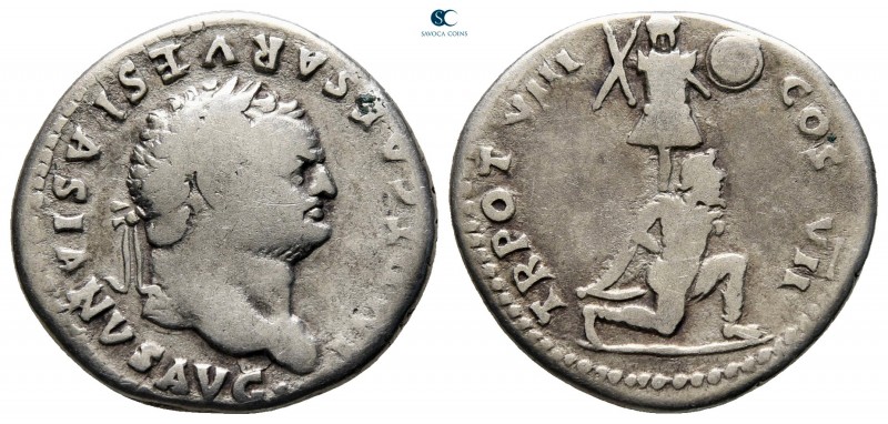 Titus AD 79-81. Rome
Denarius AR

18 mm., 3,22 g.



nearly very fine