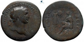 Trajan AD 98-117. Rome. Sestertius Æ