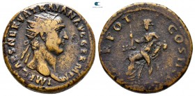 Trajan AD 98-117. Rome. Dupondius Æ
