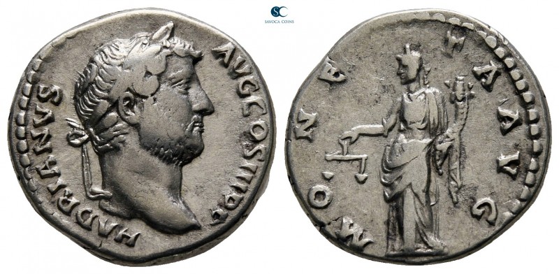 Hadrian AD 117-138. Rome
Denarius AR

17 mm., 3,34 g.



very fine