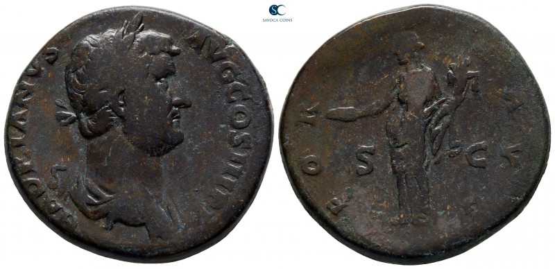 Hadrian AD 117-138. Rome
Sestertius Æ

32 mm., 28,79 g.



nearly very fi...