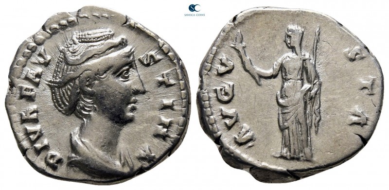 Diva Faustina I Died AD 140-141. Rome
Denarius AR

18 mm., 3,58 g.



nea...