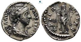 Diva Faustina I Died AD 140-141. Rome. Fourreé Denarius (?)