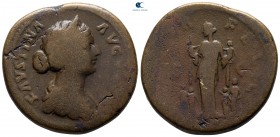 Faustina II AD 147-175. Rome. Sestertius Æ