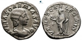 Julia Soaemias AD 218-222. Struck under Elagabalus, ca. AD 220-222. Rome. Denarius AR