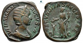 Julia Mamaea AD 225-235. Rome. Sestertius Æ