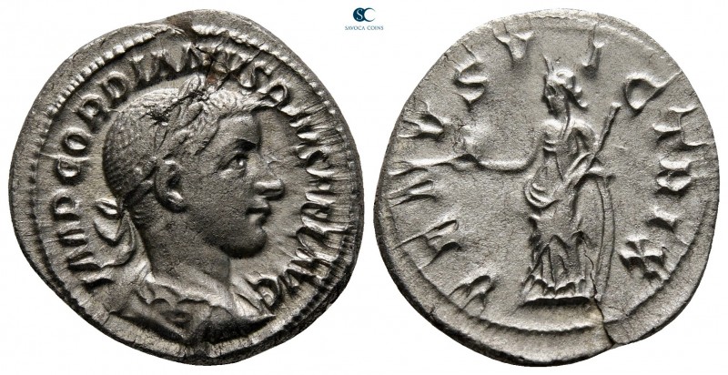 Gordian III AD 238-244. Rome
Denarius AR

20 mm., 3,34 g.



nearly very ...