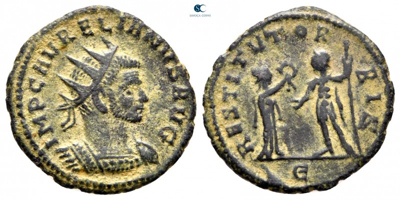 Aurelian AD 270-275. Cyzicus
Antoninianus Billon

23 mm., 3,89 g.



very...