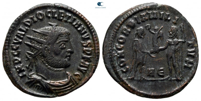 Diocletian AD 284-305. Heraclea
Antoninianus Æ

20 mm., 2,77 g.



very f...