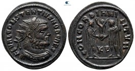 Constantius I, as Caesar AD 293-305. Cyzicus. Radiatus Æ