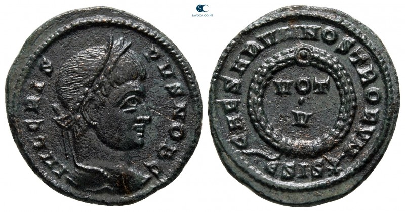 Crispus, as Caesar AD 316-326. Siscia
Follis Æ

20 mm., 3,00 g.



good v...