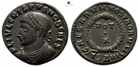 Crispus, as Caesar AD 316-326. Thessaloniki. Follis Æ
