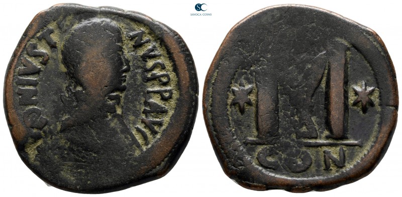 Justin I AD 518-527. Constantinople
Follis Æ

33 mm., 15,99 g.



nearly ...
