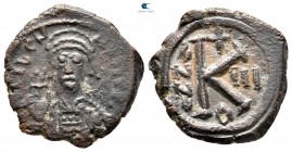 Maurice Tiberius AD 582-602. Cyzicus. Half follis Æ