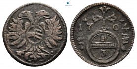 Germany. German States. Silesia.  AD 1704. 3 Pfennig