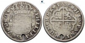Spain. Philipp V AD 1724-1746. (Second reign). 2 Reales 1736