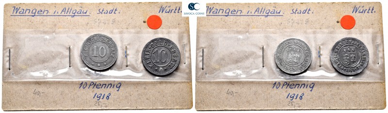 Germany. Wangen im Allgäu. AD 1918.
10 Pfennig

 mm., g.



very fine