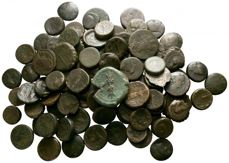 Lot of ca. 100 greek bronze coins / SOLD AS SEEN, NO RETURN! 

fine