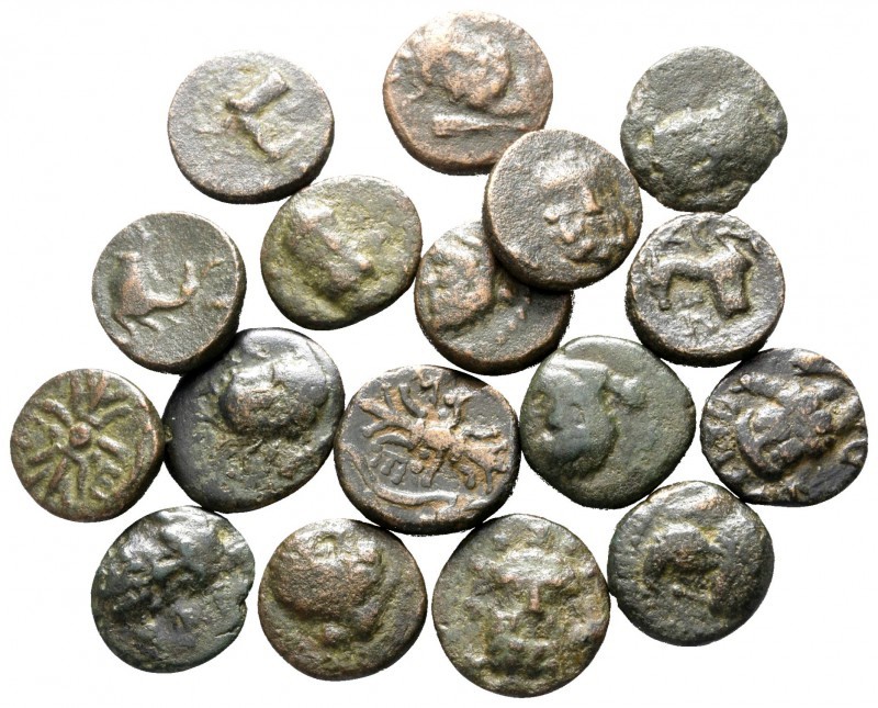 Lot of ca. 17 greek bronze coins / SOLD AS SEEN, NO RETURN!

fine