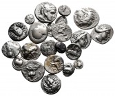 Lot of ca. 22 greek silver coins / SOLD AS SEEN, NO RETURN!very fine