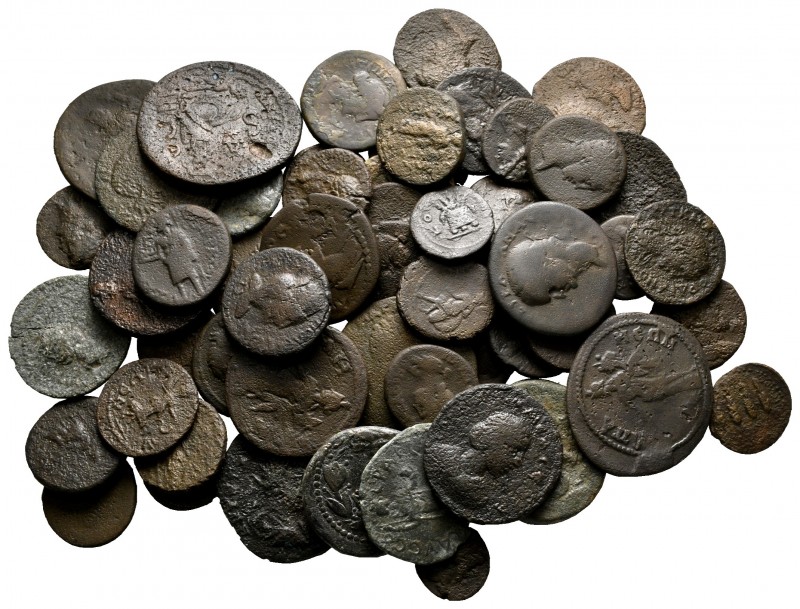 Lot of ca. 57 roman provincial bronze coins / SOLD AS SEEN, NO RETURN!

nearly...