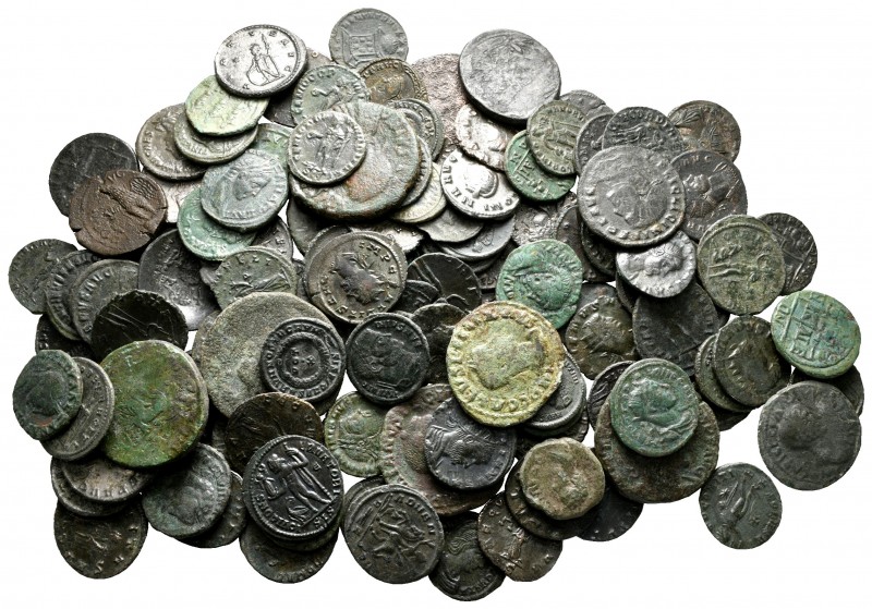 Lot of ca. 121 roman bronze coins / SOLD AS SEEN, NO RETURN!

very fine