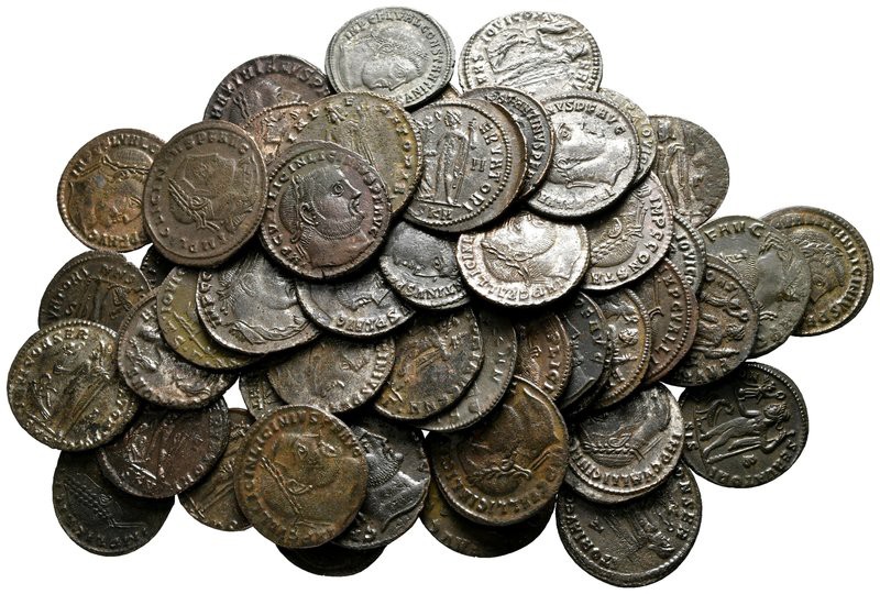 Lot of ca. 50 roman bronze coins / SOLD AS SEEN, NO RETURN!

very fine