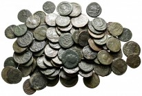 Lot of ca. 97 roman bronze coins / SOLD AS SEEN, NO RETURN!nearly very fine