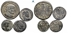 Lot of ca. 4 roman bronze coins / SOLD AS SEEN, NO RETURN!very fine