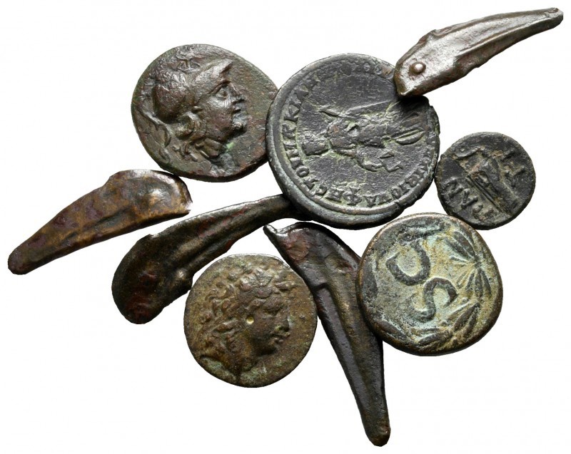 Lot of ca. 9 ancient bronze coins / SOLD AS SEEN, NO RETURN!

very fine